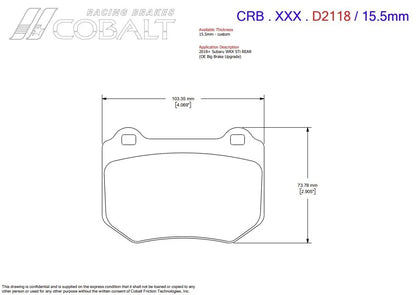 Subaru WRX STI Rear CRB.XRx.D2118