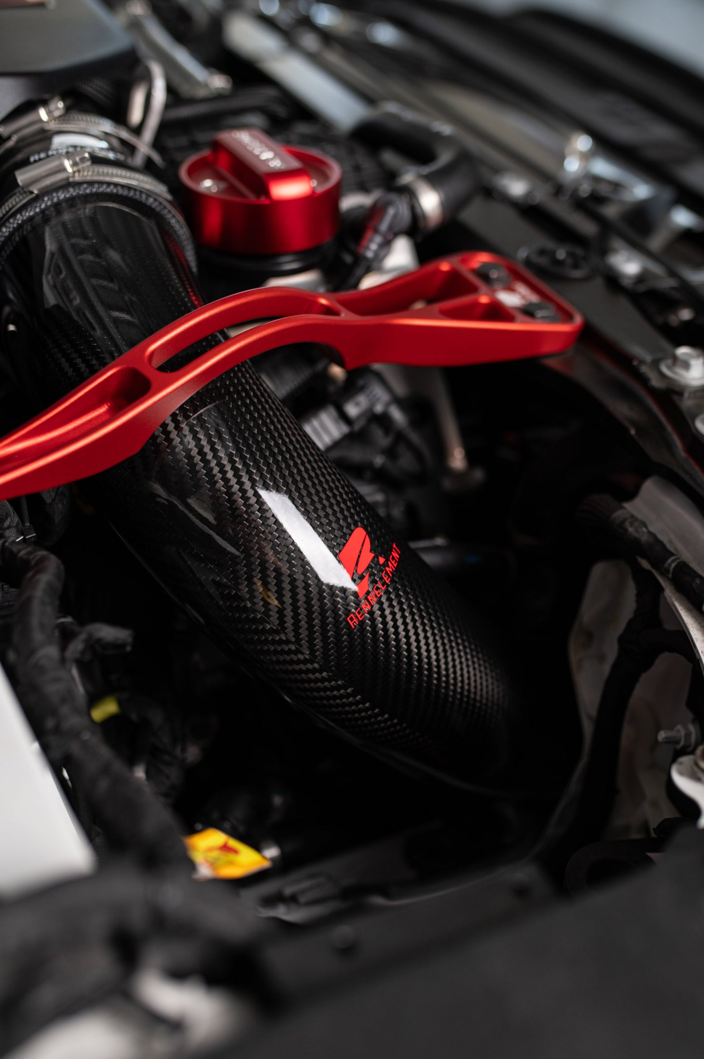 RENNELEMENT Dry Carbon Fiber Front Mount Intake BMW G90/G99 M5 S68