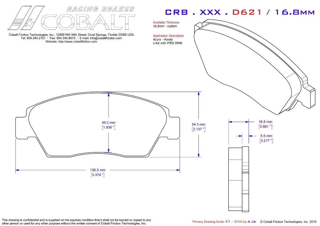 Honda / Acura CRB.XRx.D621 (Front)
