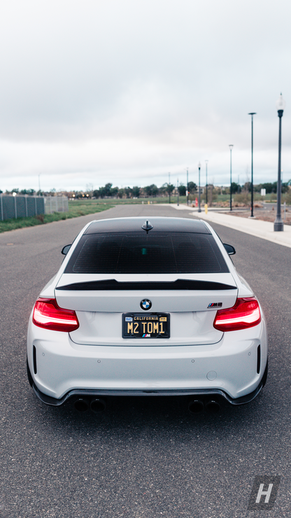 Horizon Motorsport PSM Style V2 (High Kick) Dry Carbon Fiber Trunk Lip / Spoiler BMW F87 M2 | F22 2-Series