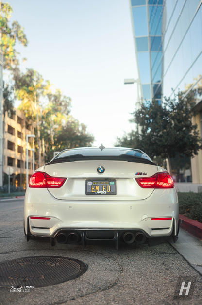 Horizon Motorsport PSM Style V2 (High Kick) Dry Carbon Fiber Trunk Lip / Spoiler BMW F82 / F83 M4