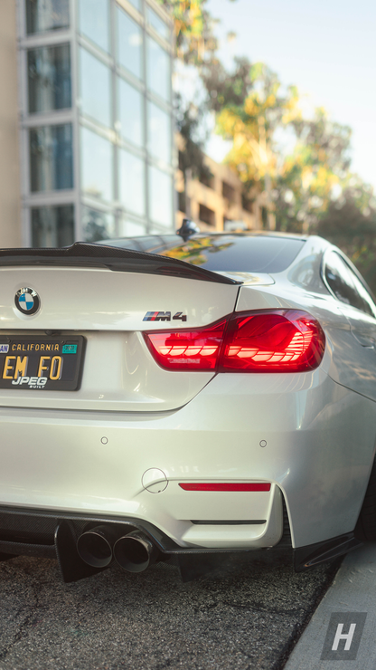 Horizon Motorsport PSM Style V2 (High Kick) Dry Carbon Fiber Trunk Lip / Spoiler BMW F82 / F83 M4