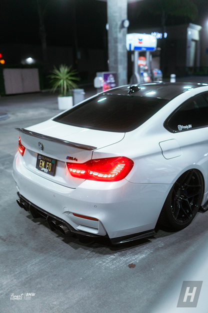 Horizon Motorsport PSM Style V2 (High Kick) Dry Carbon Fiber Trunk Lip / Spoiler BMW F82 / F83 M4