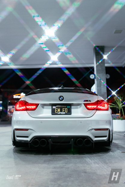 Horizon Motorsport PSM Style V2 (High Kick) Dry Carbon Fiber Trunk Lip / Spoiler BMW F82 / F83 M4