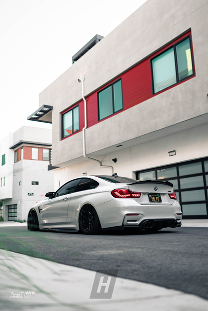 Horizon Motorsport PSM Style V2 (High Kick) Dry Carbon Fiber Trunk Lip / Spoiler BMW F82 / F83 M4