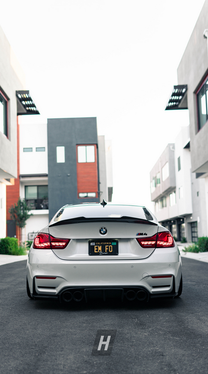 Horizon Motorsport PSM Style V2 (High Kick) Dry Carbon Fiber Trunk Lip / Spoiler BMW F82 / F83 M4
