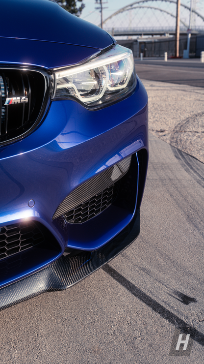 Horizon Motorsport Performance V1 Dry Carbon Fiber Upper Splitters (FANGS)  BMW F80 M3 | F82 / F83 M4