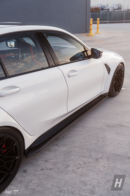 Horizon Motorsport R1 Style Carbon Fiber Side Skirt Extensions BMW G80 M3