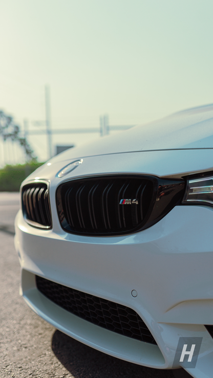 Horizon Motorsport Gloss Black Dual-Slat Front Grills BMW F3X 4-SERIES | F80 M3 | F82 / F83 M4