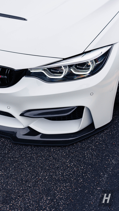 Horizon Motorsport Performance V2 Dry Carbon Fiber Upper Splitters (FANGS)  BMW F80 M3 | F82 / F83 M4