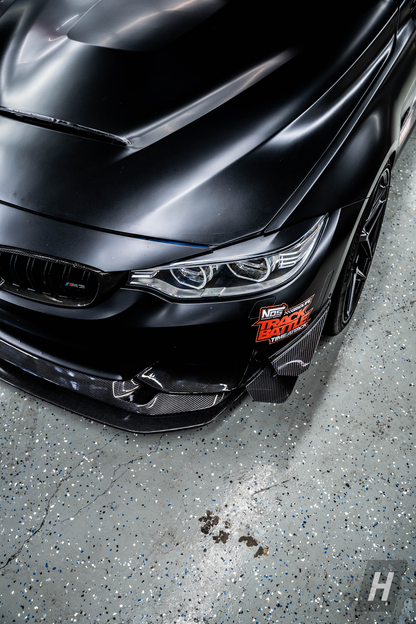 Horizon Motorsport GT4 V1 Carbon Fiber Front Bumper Canards BMW F80 M3 | F82 / F83 M4