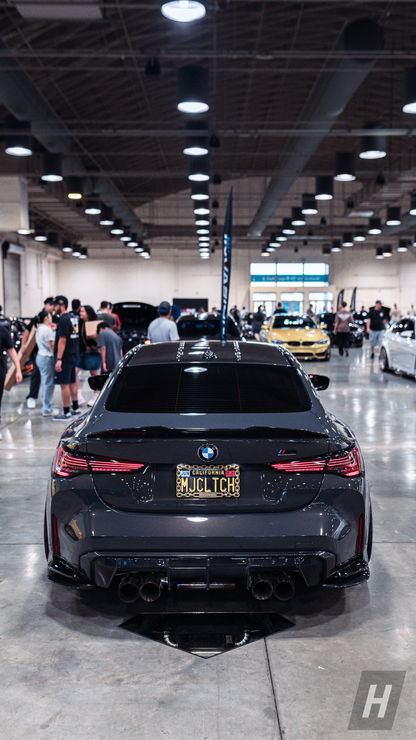 Horizon Motorsport Performance V1 Rear Diffuser Outer Trim Piece w/ Carbon Tow Hook Replacement Cover BMW G80 M3 | G82 / G83 M4