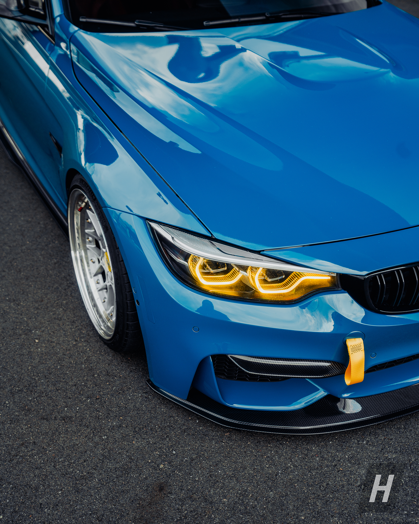 Horizon Motorsport Performance V2 Dry Carbon Fiber Upper Splitters (FANGS)  BMW F80 M3 | F82 / F83 M4