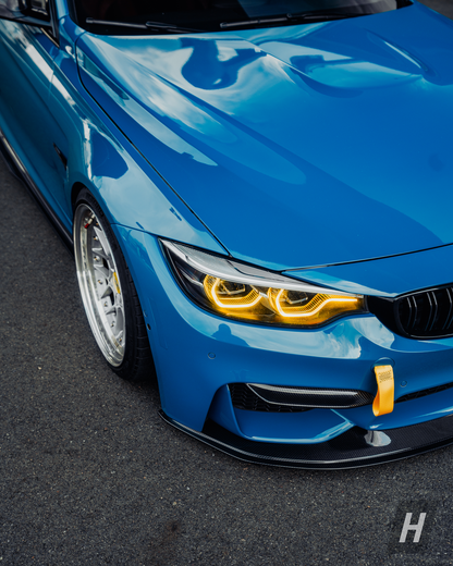 Horizon Motorsport Performance V2 Dry Carbon Fiber Upper Splitters (FANGS)  BMW F80 M3 | F82 / F83 M4