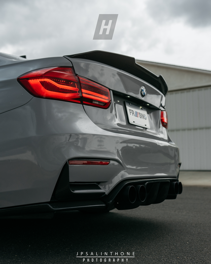 Horizon Motorsport V Style 3-Piece Carbon Fiber Diffuser BMW F80 M3 | F82 / F83 M4