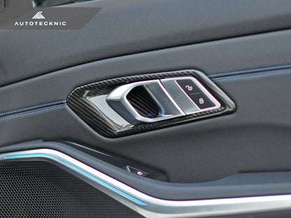 AutoTecknic Dry Carbon Interior Door Handle Trim Set - G80 M3