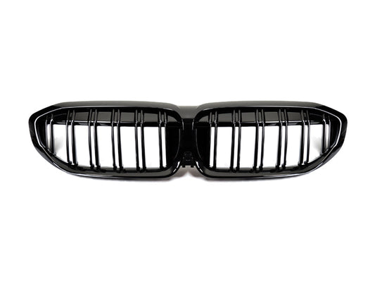 AutoTecknic Dual-Slats Gloss Black Front Grille - G20 3-Series Pre-LCI