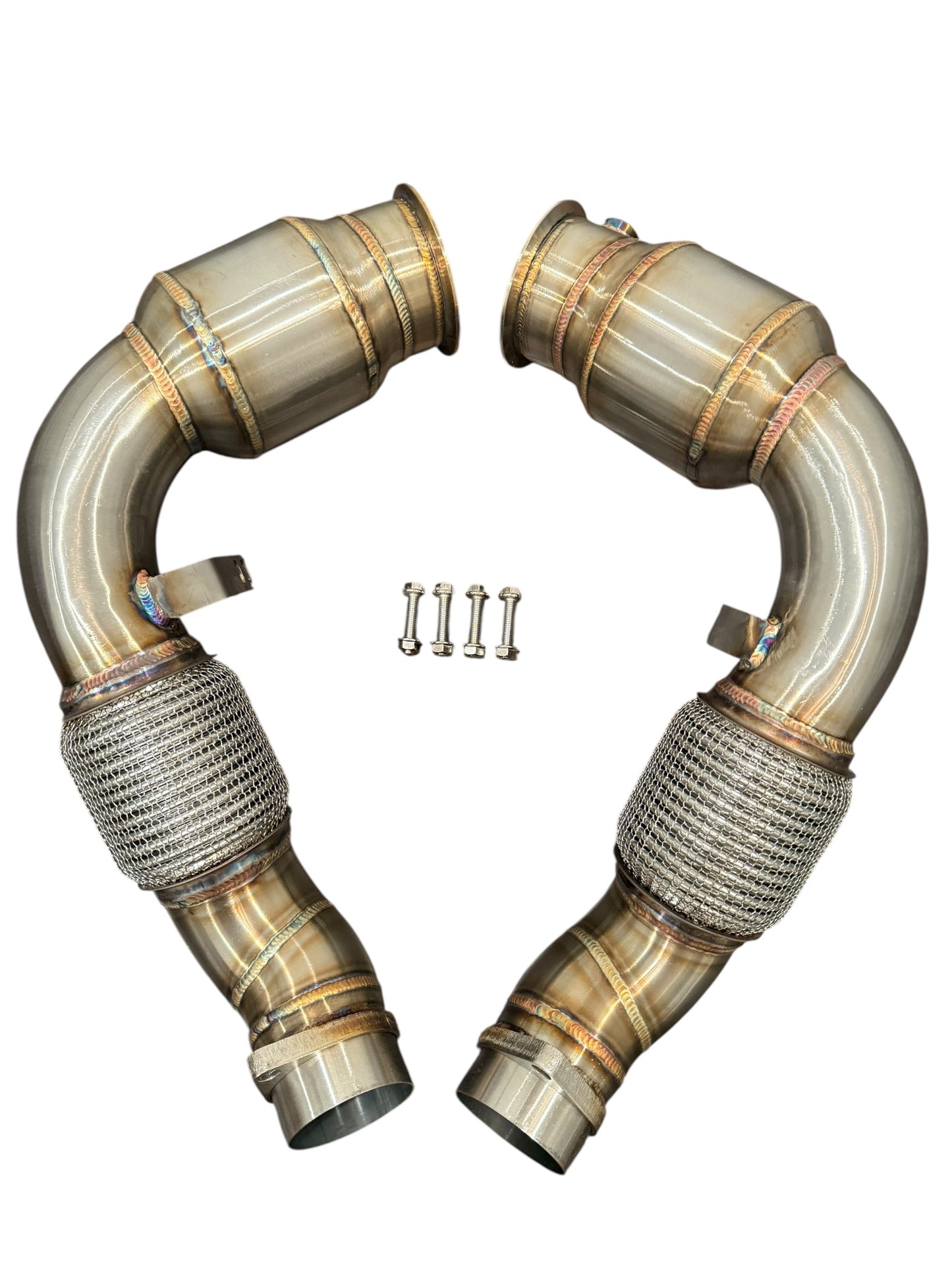 TCM 200 Cell Catted Downpipes NO CEL S68 BMW M5 G90 G99 Primary Secondary