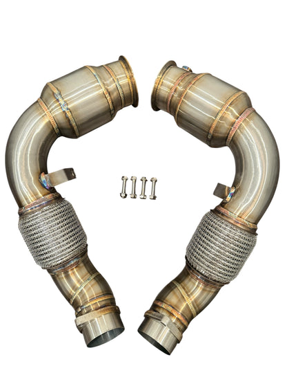 TCM 200 Cell Catted Downpipes NO CEL S68 BMW M5 G90 G99 Primary Secondary