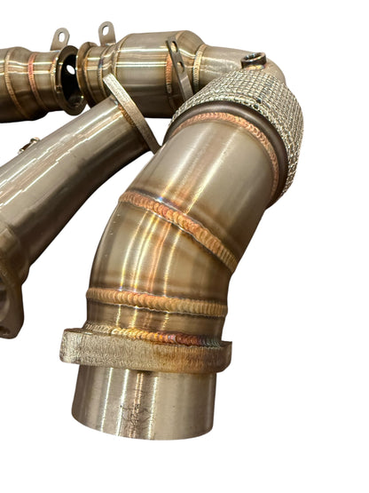 TCM 200 Cell Catted Downpipes NO CEL S68 BMW M5 G90 G99 Primary Secondary