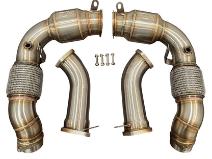 TCM 200 Cell Catted Downpipes NO CEL S68 BMW M5 G90 G99 Primary Secondary