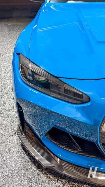 Horizon Motorsport Dry Carbon Fiber Headlight Covers (Eyelids) BMW G80 M3 | G82 / G83 M4