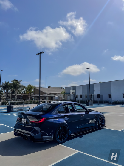 Horizon Motorsport R1 Style Carbon Fiber Side Skirt Extensions BMW G80 M3