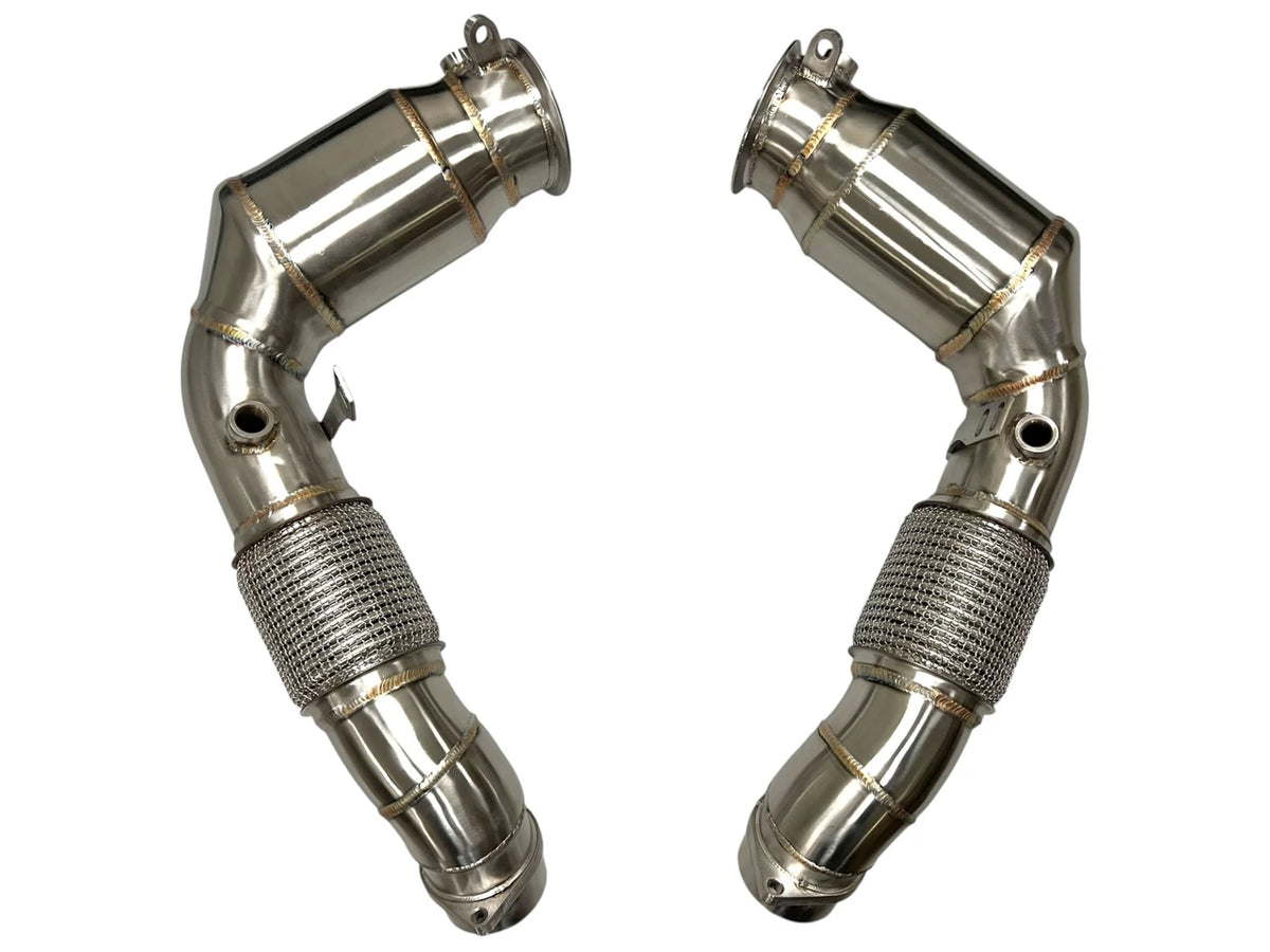 MAD BMW 2024+ S68 Primary Catted Downpipes | G90 G99 M5, F95 F96 X5M/X6M & G05/G06/G07/G09