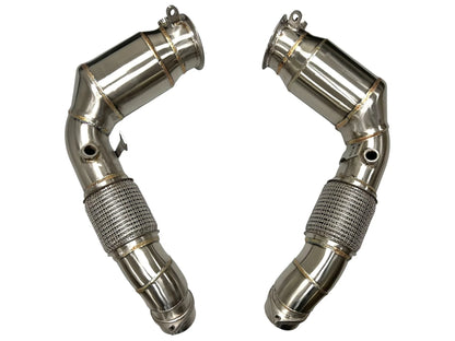 MAD BMW 2024+ S68 Primary Catted Downpipes | G90 G99 M5, F95 F96 X5M/X6M & G05/G06/G07/G09