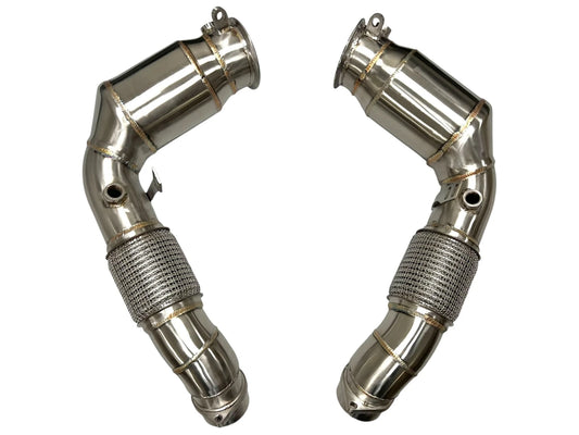 MAD BMW 2024+ S68 Primary Catted Downpipes | G90 G99 M5, F95 F96 X5M/X6M & G05/G06/G07/G09