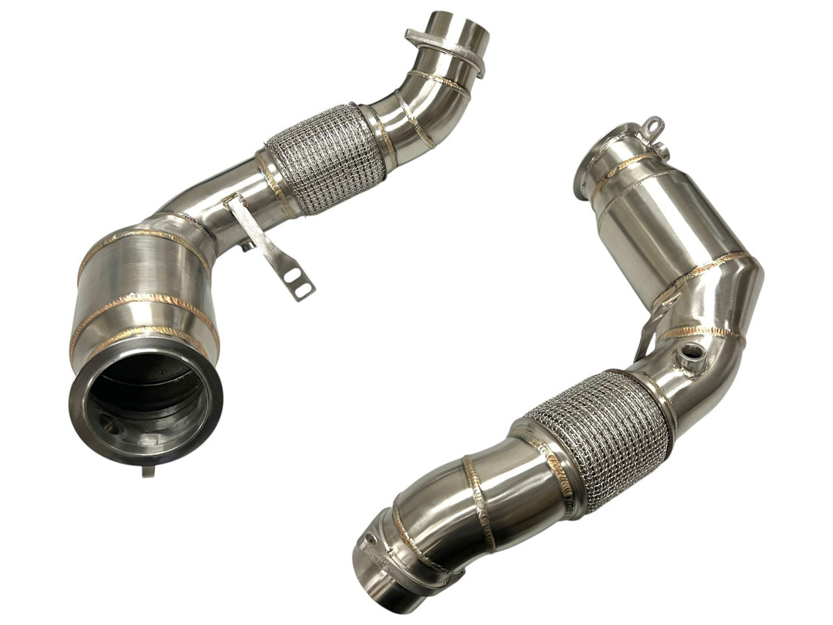 MAD BMW 2024+ S68 Primary Catted Downpipes | G90 G99 M5, F95 F96 X5M/X6M & G05/G06/G07/G09
