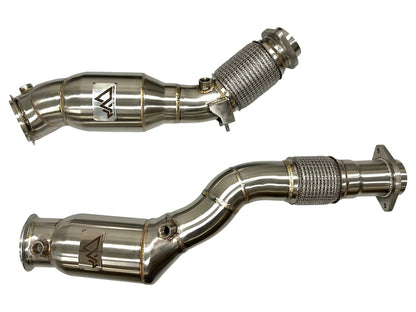 MAD BMW S58 X3M X4M Catted High Flow 200 cell Downpipes