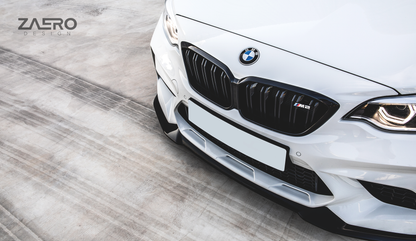 Zaero Design EVO-S Gloss Black Front Splitter BMW M2 Competition F87 S55