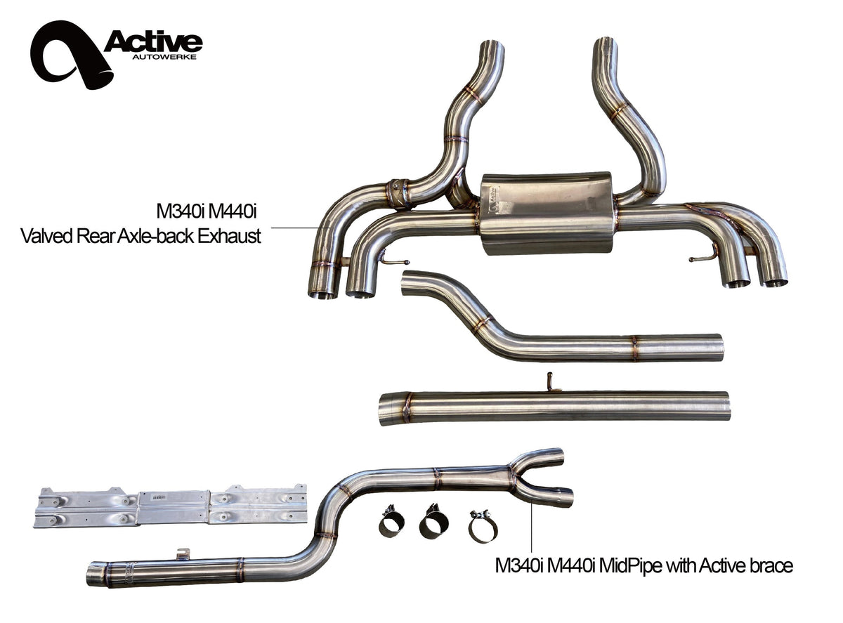 M340i/M440i Rear Exhaust and Midpipe Bundle bundle