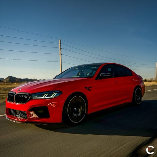 CarBahn Gloss Carbon Front Splitter BMW F90 M5 (2021-2023)