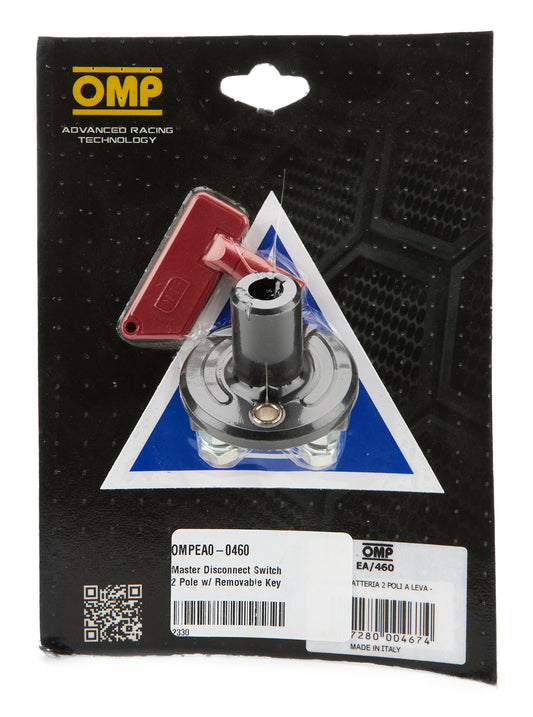 OMP Racing Master Disconnect Switch 2 Pole w/ Removable Key