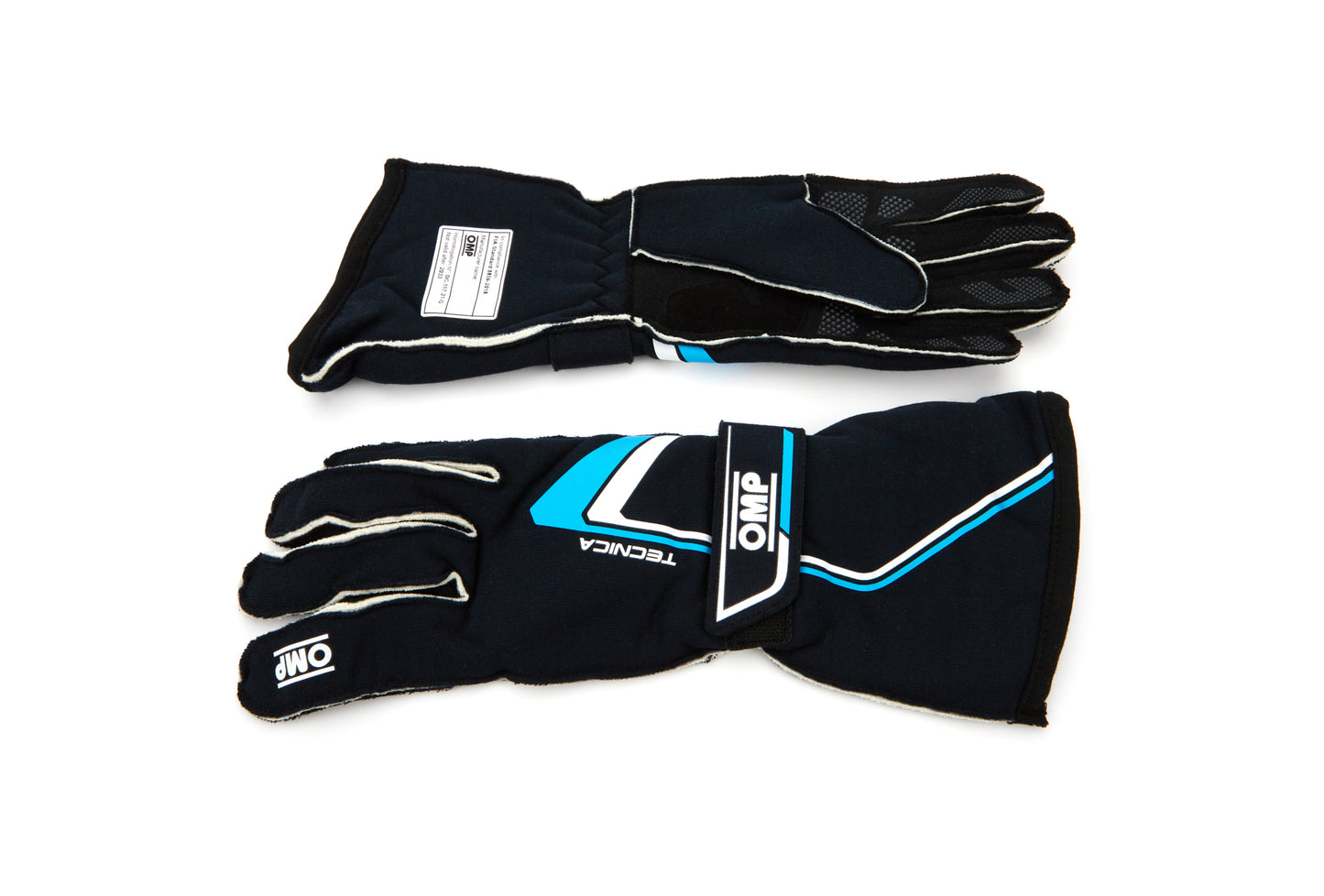 OMP Racing Tecnica Gloves Blue And Cyan