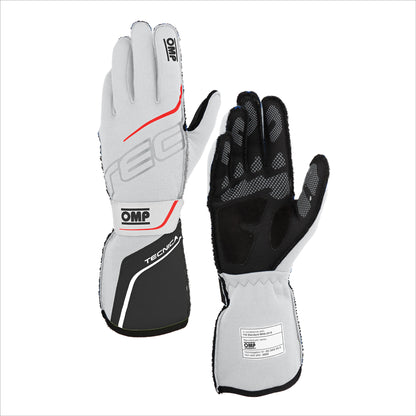 OMP Racing TECNICA Gloves FIA 8856- 2018 White / Anthracite