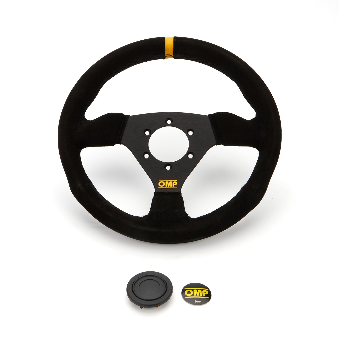 OMP Racing Steering Wheel Trecento Black Suede Leather