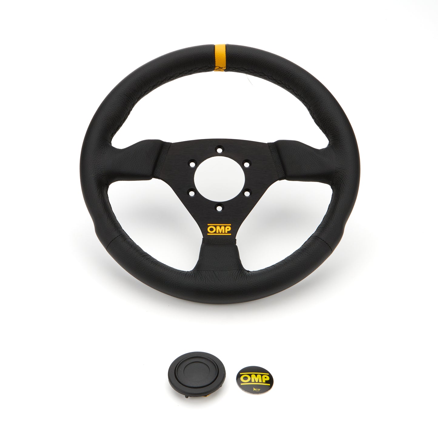 OMP Racing Trecento 300mm Steering Wheel Black Leather
