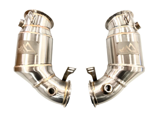 MAD Catted Downpipes Primary S63R BMW M5 & M8 F90 F91 F92 F93 (No Heat Shield)