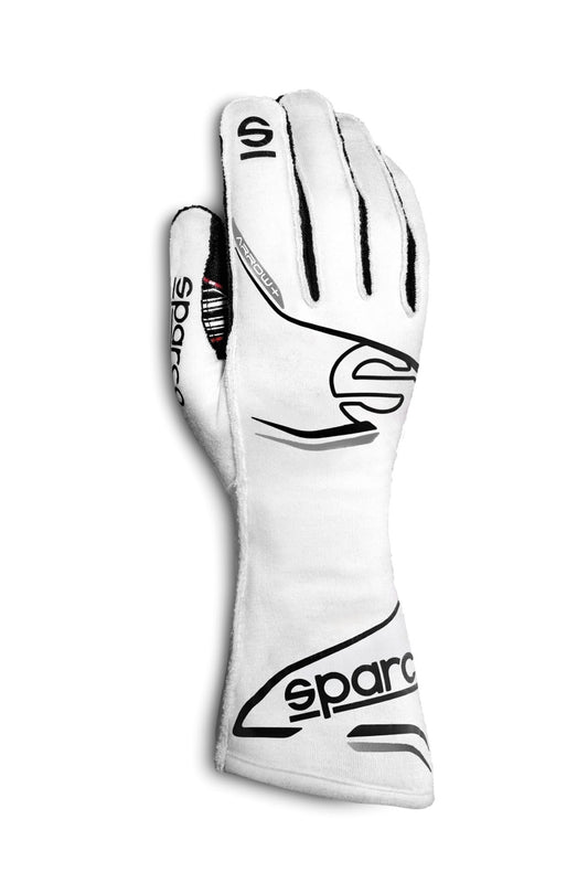 Sparco Racing Glove ARROW+ WHITE / BLACK SFI 3.3/5, FIA Approved