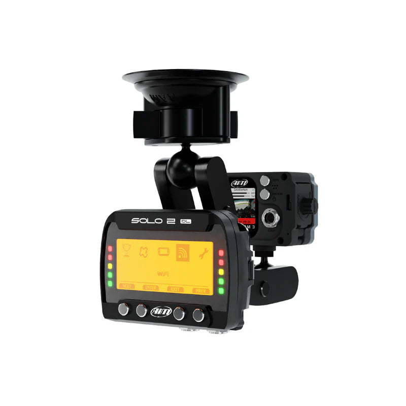 AIM Solo 2 Track Day Mount Bracket & Screws holds Logger and Camera