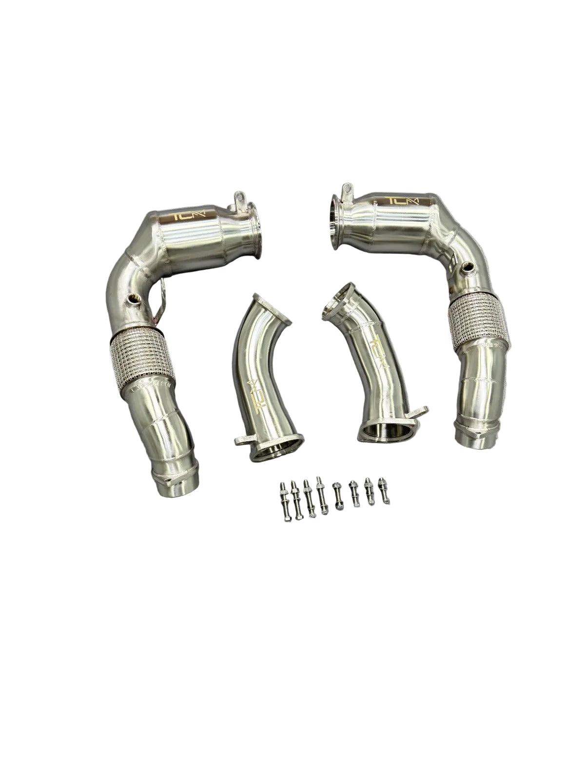 TCM Catted Downpipes S68 BMW M5 G90 G99 Primary Secondary