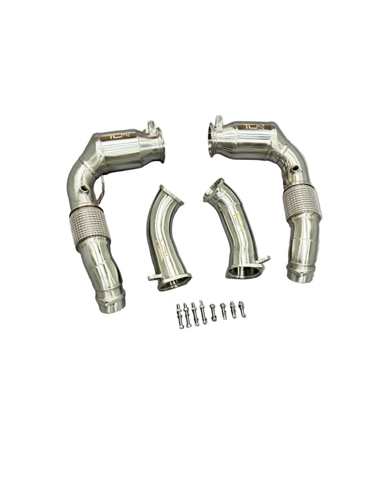 TCM Catted Downpipes S68 BMW M5 G90 G99 Primary Secondary