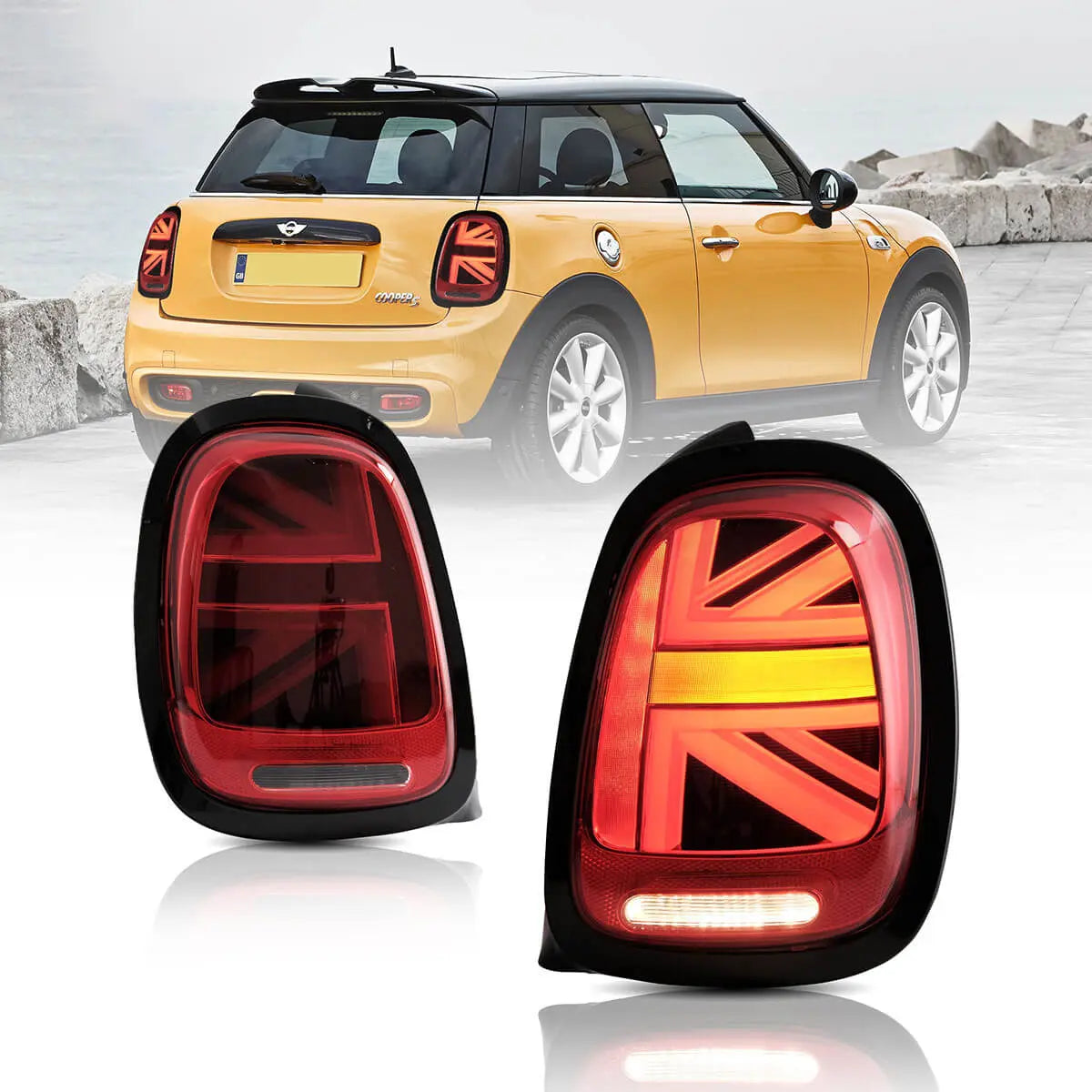 Coque de protection pour rétroviseur extérieur compatible avec Mini Cooper F54 F55 F56 F57 F60 (Union Jack rouge, avec un trou d'éclairage 2020 à aujourd'hui Coque de protection pour rétroviseur extérieur compatible avec Mini Cooper F54 F55 F56 F57 F60 (Union Jack rouge, avec un trou d'éclairage 2020 à aujourd'hui