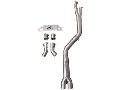 MAD 4" Fat Boy Single Mid Pipe w/Brace BMW M2 G87 S58