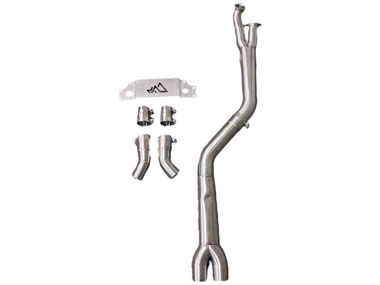 MAD 4" Fat Boy Single Mid Pipe w/Brace BMW M2 G87 S58