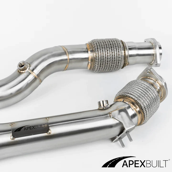 APEXBUILT Mini-Cat Downpipes BMW F97 X3M & F98 X4M (S58, 2021+)