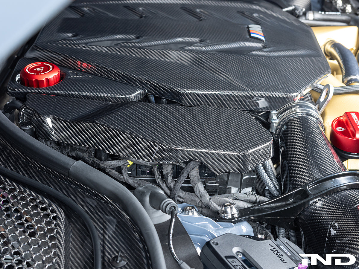 AutoTecknic Pre-Preg Carbon Engine Cover Extension Set - G90/ G99 M5